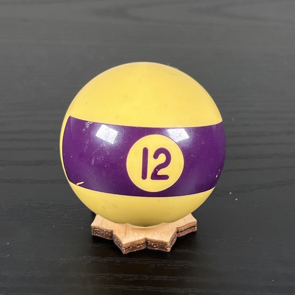 Aramith #12 Purple Stripe Pool Ball – 2 1/4" Belgian Phenolic Resin‎